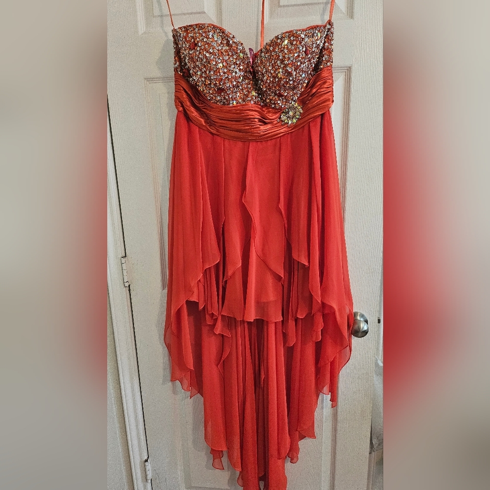 Strapless evening dress